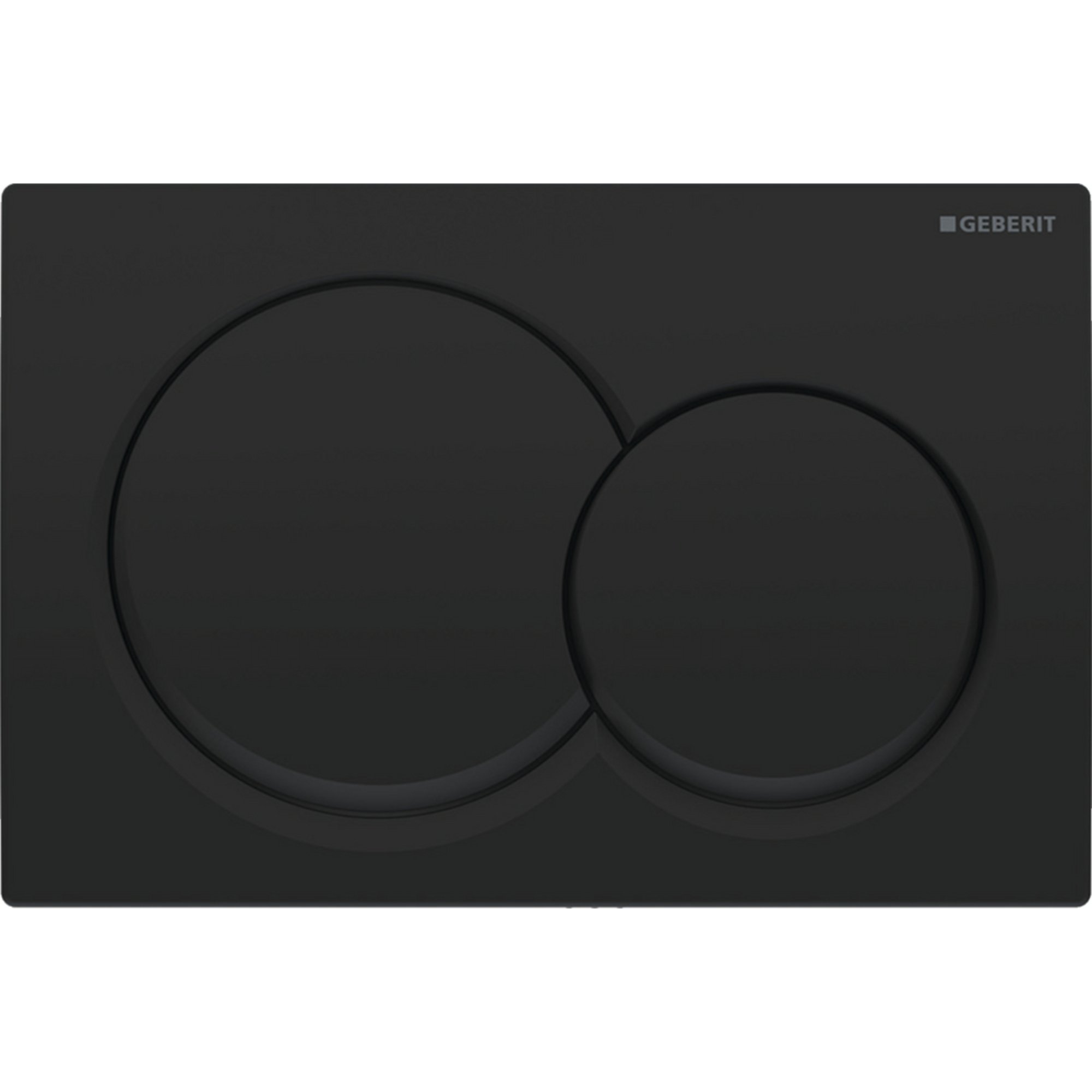 Geberit Alpha01 Round Dual Flush Plate - Matt Black 115.035.14.1