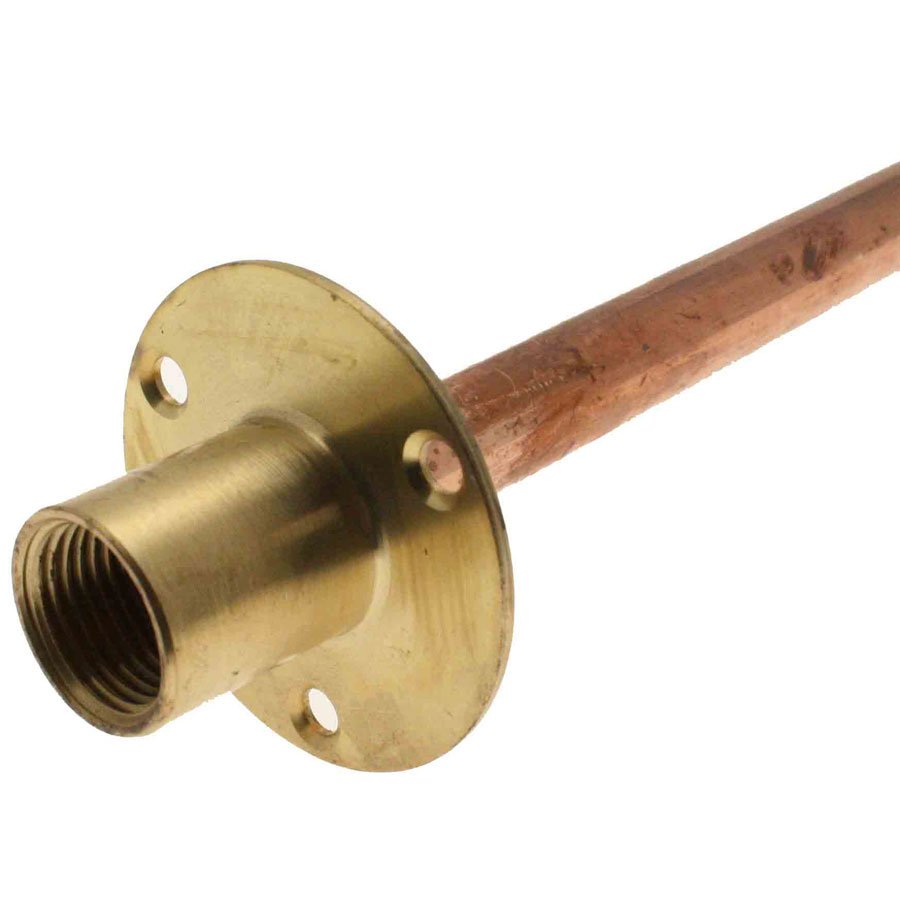 15mm x 1/2" x 350mm Garden Tap Wall Plate 334535