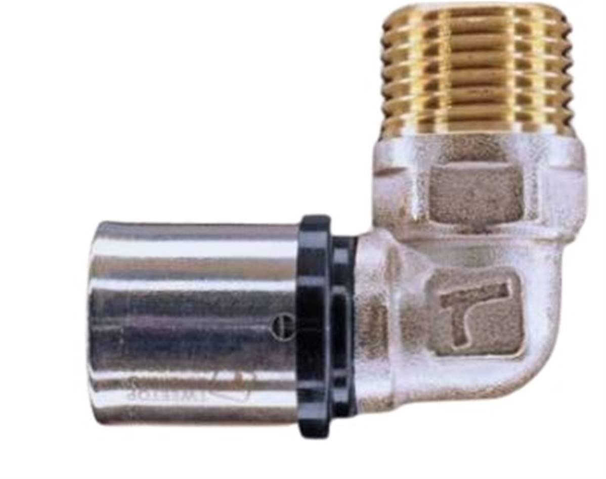 Tweetop Press Elbow 90° with Male Thread 16x1/2" 06012103