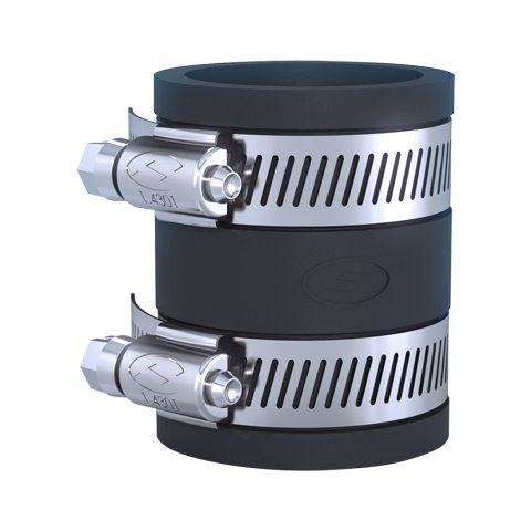 Fernco PlumbQwik Straight Coupling 101-112mm Black