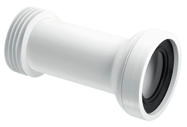 McAlpine 97-107mm Inlet Straight Adjustable Length Rigid WC Connector WC-CON2