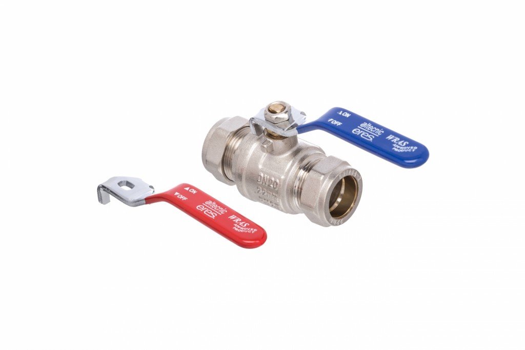Altecnic Eres 28mm Blue and Red Water Lever Ball Valve ER-28mmBV
