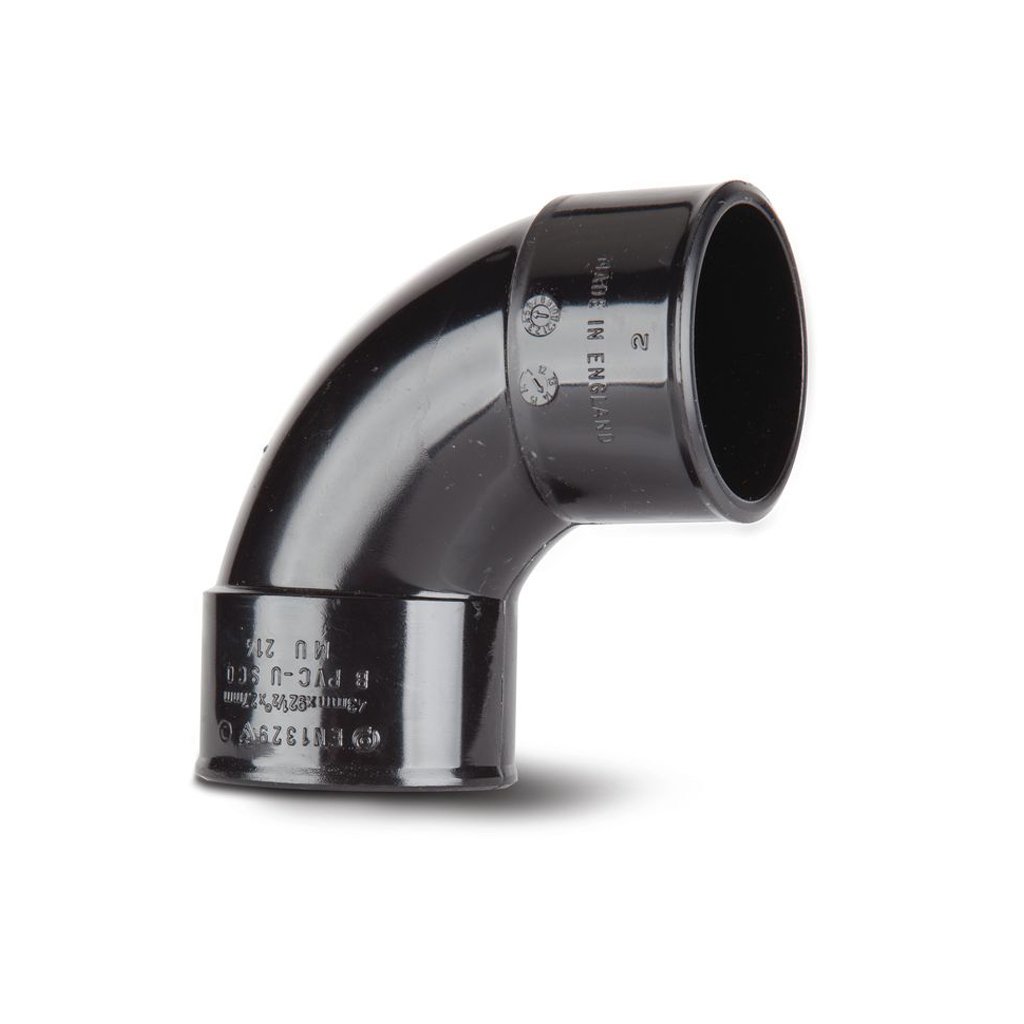 Polypipe 32mm 92.5 Degree Swept Bend Black