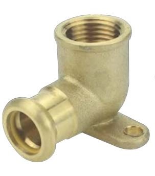 Westco 15 x 1/2" Wallplate Elbow Press Gas 74456