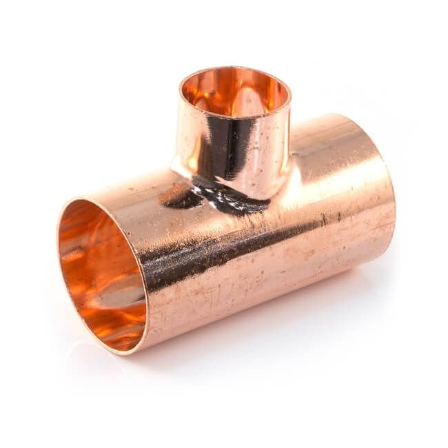 22mm x 22mm x 15mm Reduced Tee End Feed