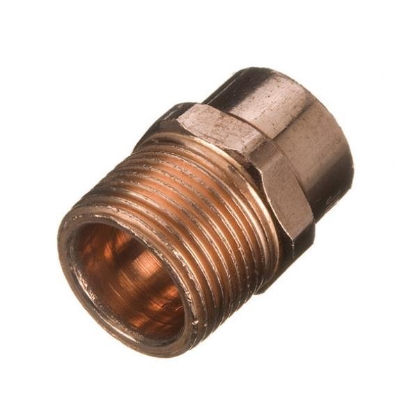 22mm x 3/4" Mi Straight Connector End Feed