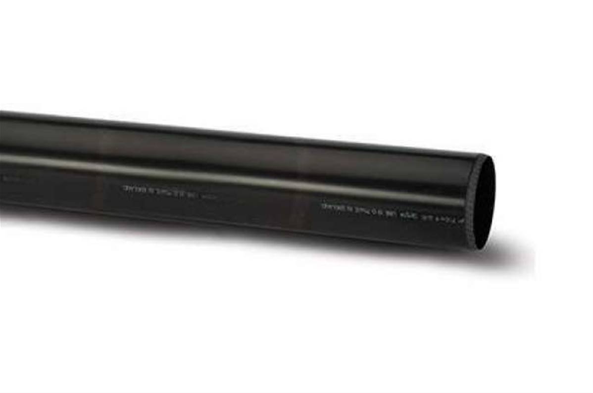 Polypipe Plain Ended Pipe 4in/110mm. 3m Length P430B