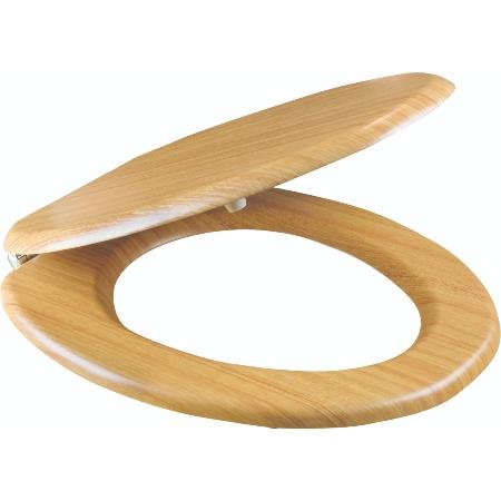 Tucker French Light Wood Effect Toilet Seat Standard Close